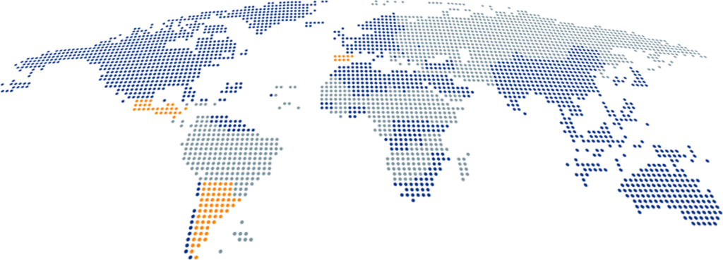 Mapa del mundo presencia COS