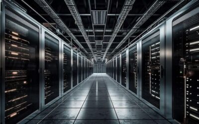 pasillo largo de servidores