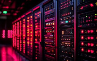 servicios de data center luces rojo