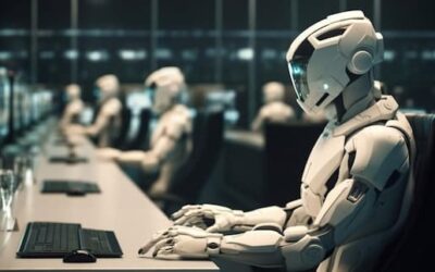 robos trabajando en ordenadores