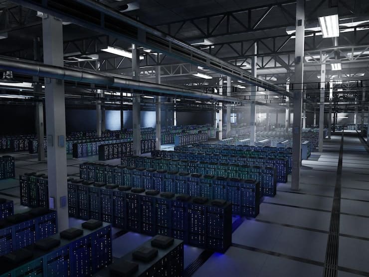 servidores en un almacen data center