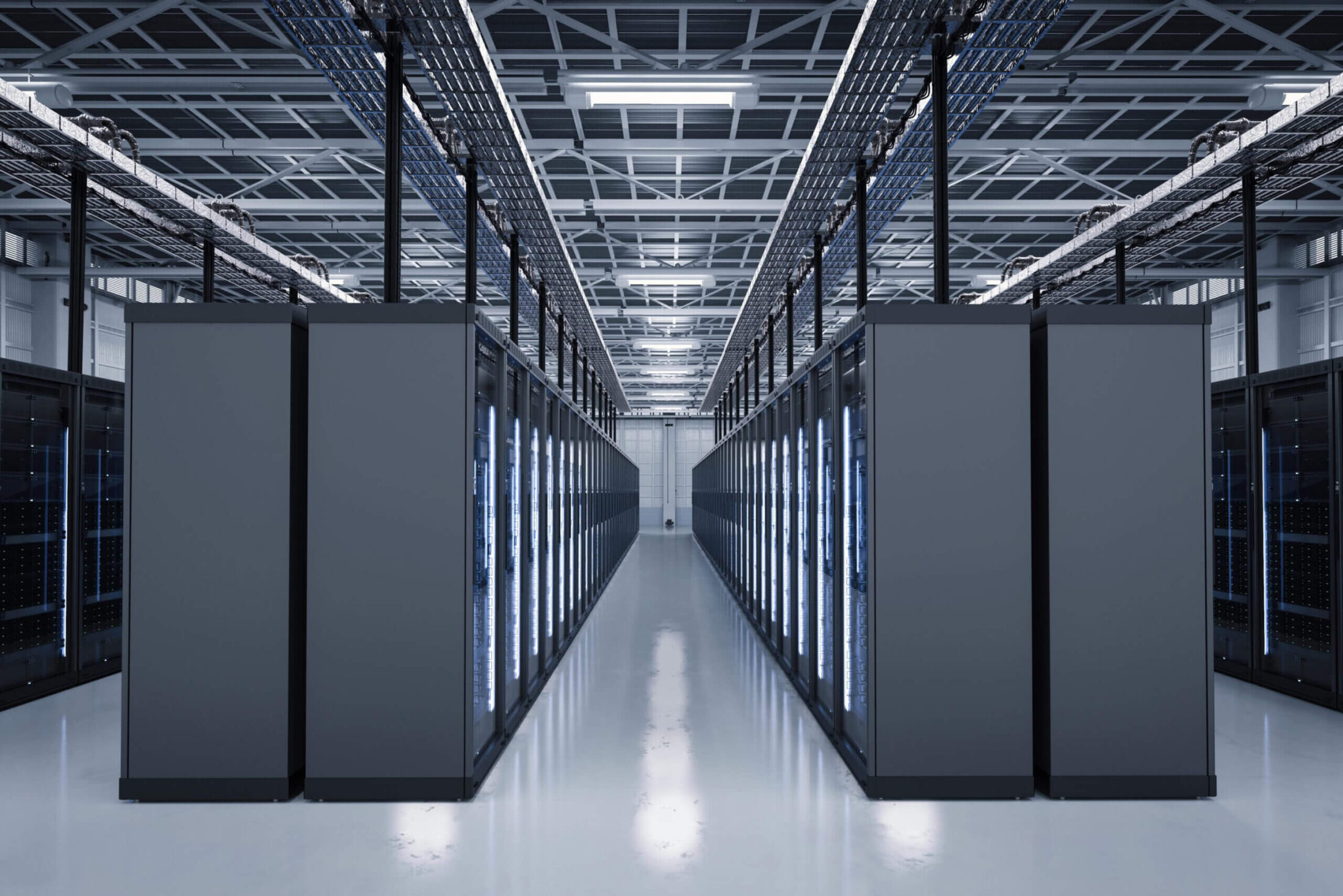 Sala con servidores en un Data Center